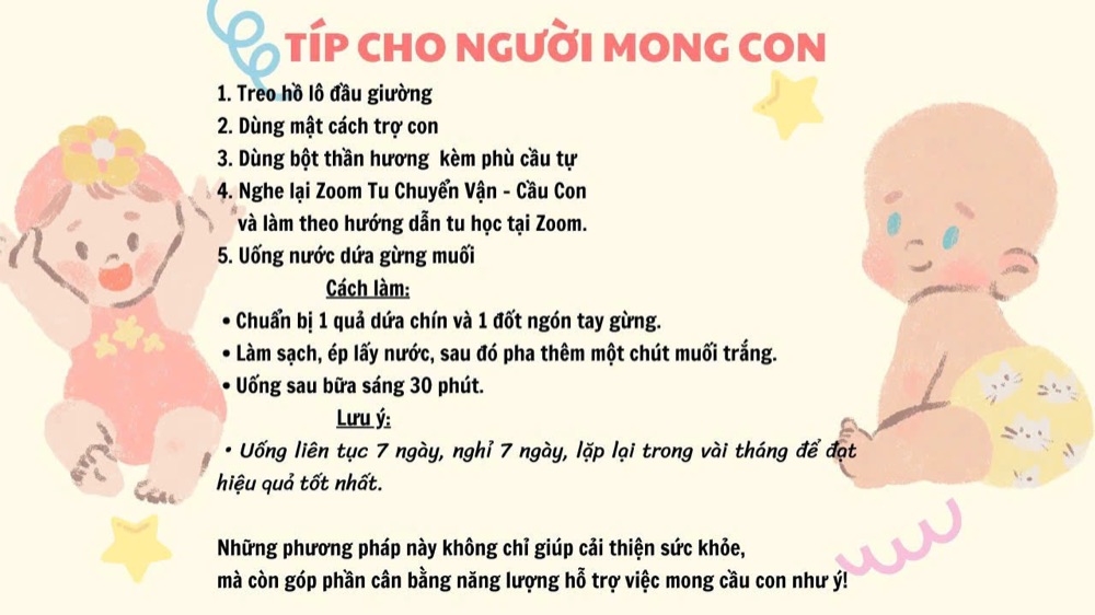 Típ cho người mong con - 5 việc nên làm kèm cách pha nước dứa gừng muối